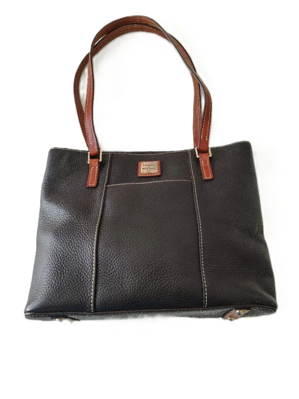 Dooney & Bourke Small Lexington Tote T’Moro Brown Pebble Grain Leather Handbag